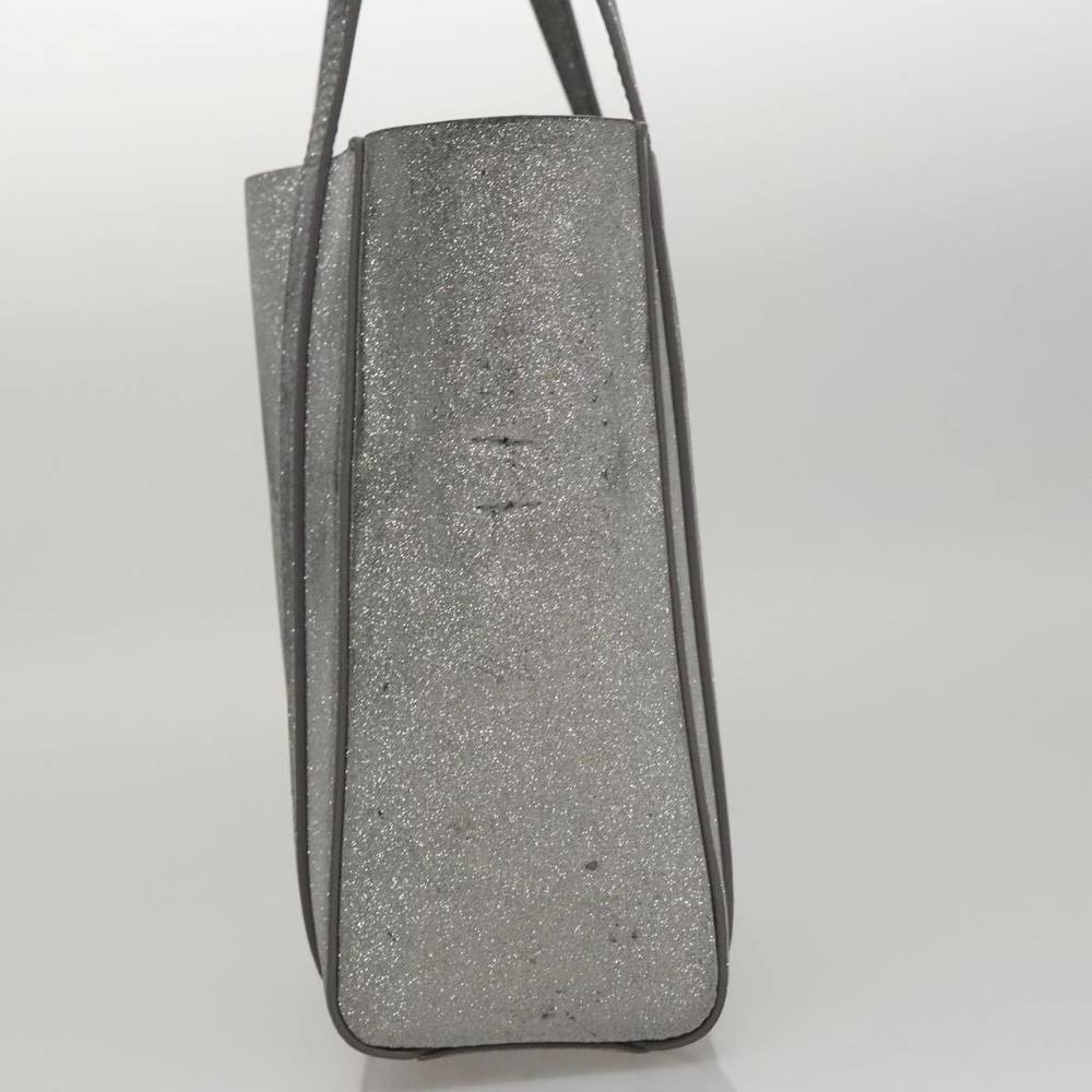 BALENCIAGA Everyday XXS Hand Bag Leather 2way Silver Auth bs21056 - Picture 3 of 16